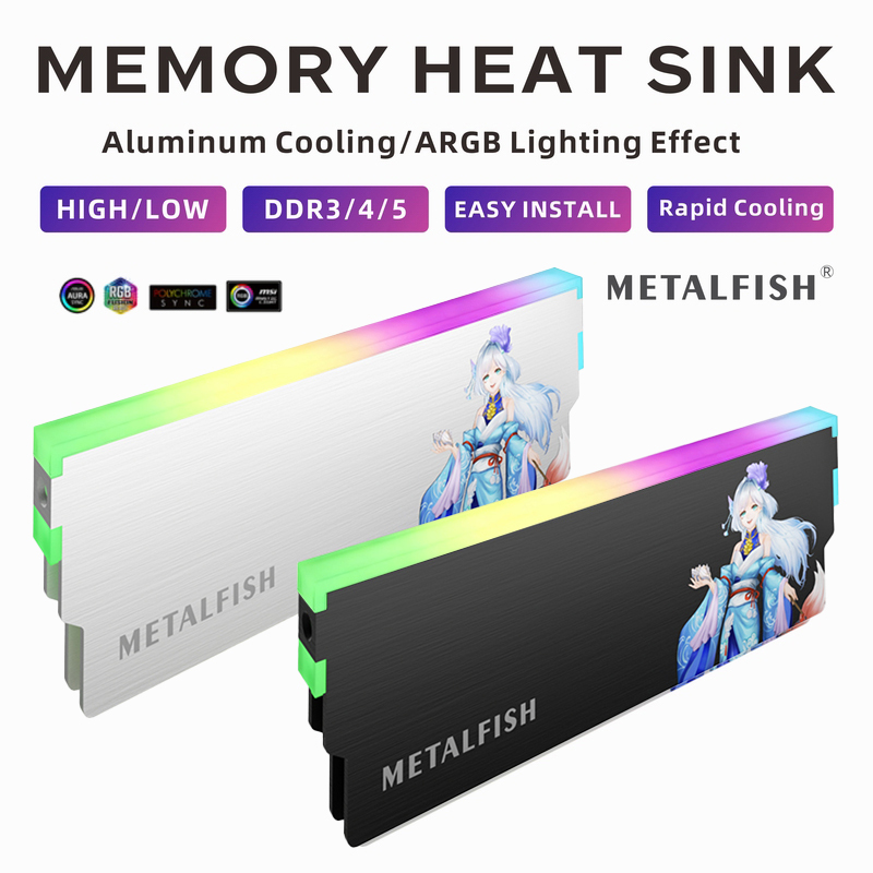Ddr5 Rgb Ram - Disipador de calor METALFISH DRAM 5V-3PIN