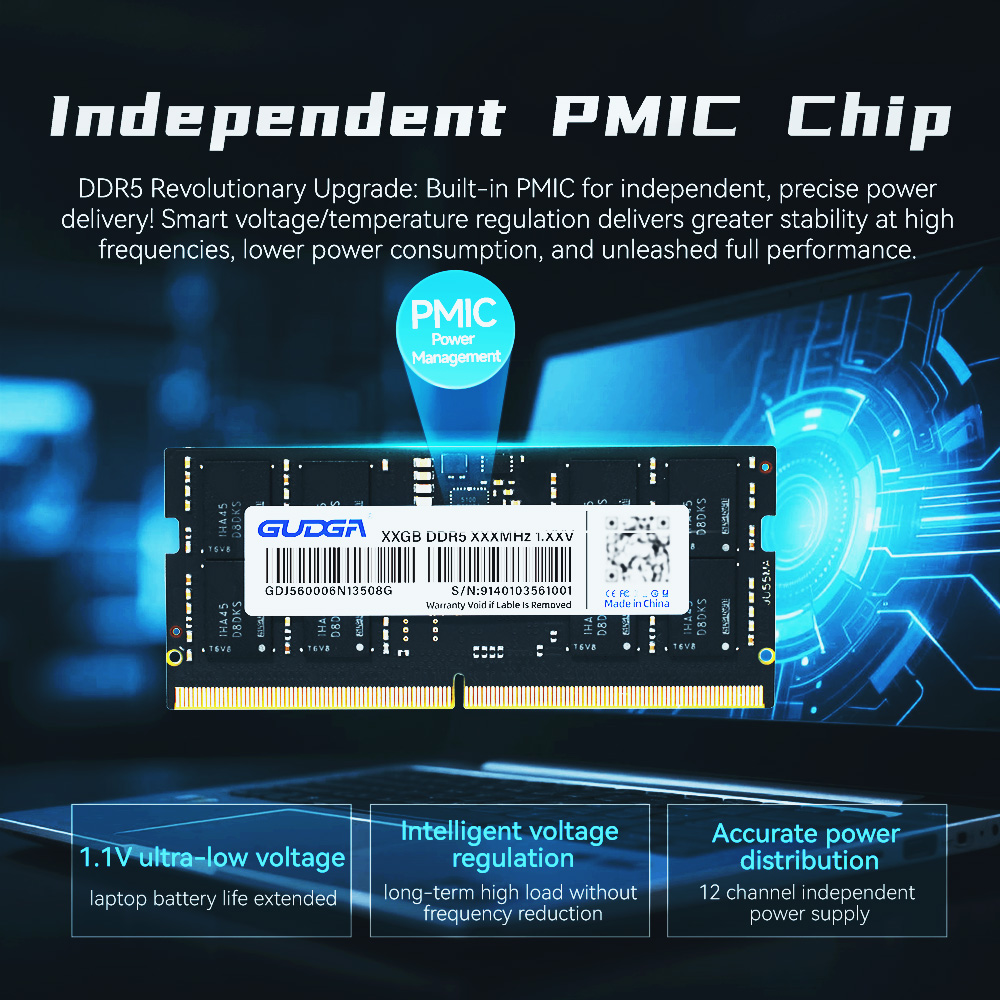Memoria RAM GUDGA DDR5 de 8GB, - Ddr5 Sodimm reseña y precio