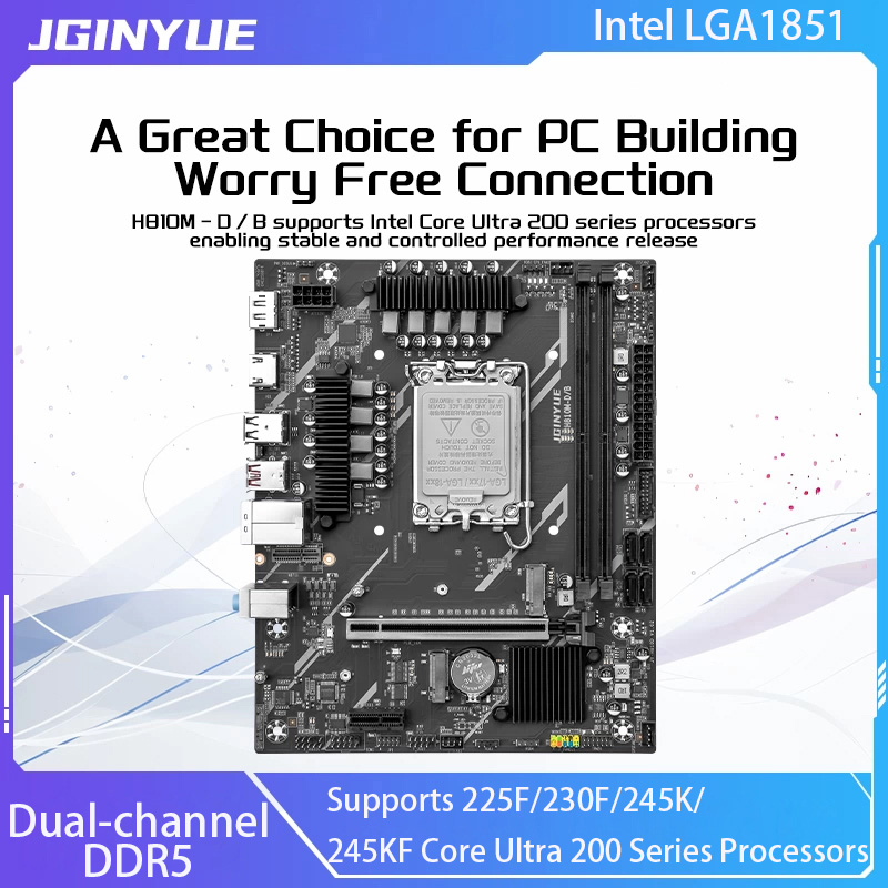 Placa base JGINYUE H810 Intel  - Ddr5 64Gb reseña y precio