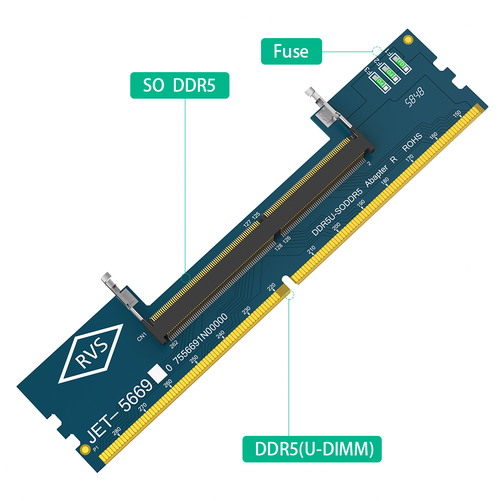 2 Tarjetas Adaptadoras de Memo - Ddr5 Sodimm reseña y precio