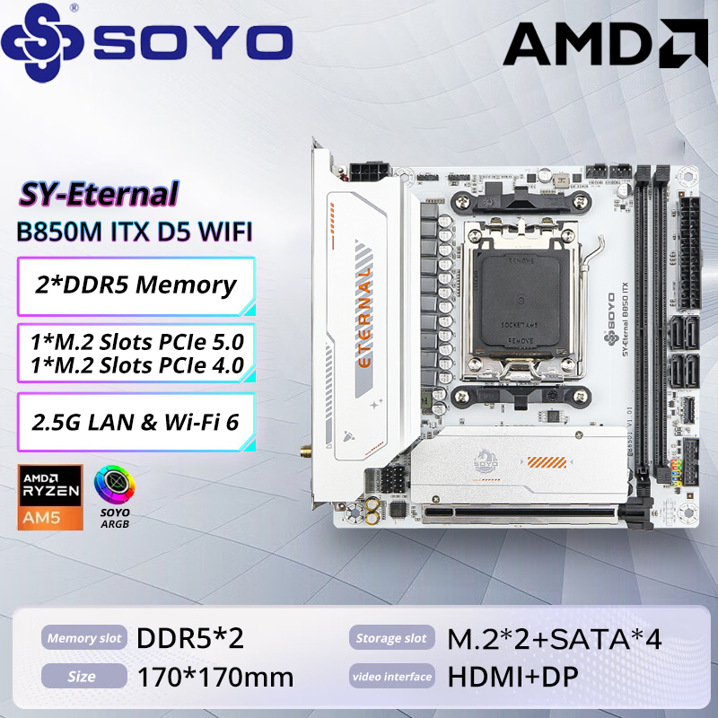 Placa base SOYO B850M ARGB WIF - Ddr5 Rgb Ram reseña y precio